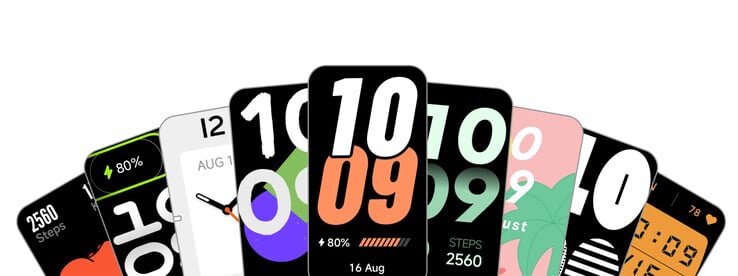 A Smart Band 11 Active também vem com mais de 100 mostradores de relógio pré-instalados.