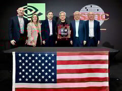 Os primeiros wafers do chip Blackwell AI fabricados pela TSMC nos EUA. (Fonte da imagem: Nvidia)