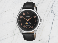 Os relógios MTP-M110L-1AV (foto) e MTP-M110RL-5AV da Casio serão lançados em breve. (Fonte da imagem: Casio, editado)