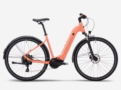 Bicicleta elétrica Peach Orange Rockrider E-ACTV 500 da Decathlon