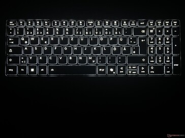 Iluminação do teclado no escuro