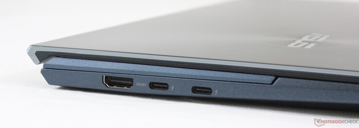 Esquerda: HDMI 1.4, 2x USB-C c/ Thunderbolt 4