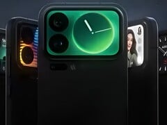 Não se espera que o Vanilla Xiaomi 17 tenha a tela secundária do Xiaomi 17 Pro e 17 Pro Max. (Fonte da imagem: Xiaomi no Weibo, aprimorada por IA para maior clareza, editada)