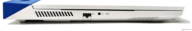 Esquerda: Gigabit Ethernet, conector de áudio combo de 3,5 mm