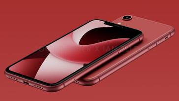 iPhone SE 4 Produto Vermelho (imagem via FrontPageTech)