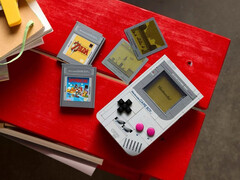 O Lego Game Boy vem com cartuchos construíveis de Super Mario e Zelda na caixa. (Fonte da imagem: Lego)