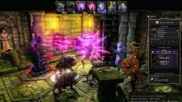 Uma imagem que mostra uma batalha em Gloomhaven.