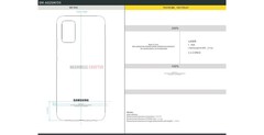 Um esquema para o próximo telefone Samsung. (Fonte: FCC via NashvilleChatter)