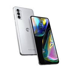 A Moto G82 5G vem em Meteorite Gray and White Lily colorways no lançamento. (Fonte da imagem: Motorola)