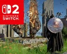 Ilustração de Crimson Desert com o logotipo do Switch 2 (editada).