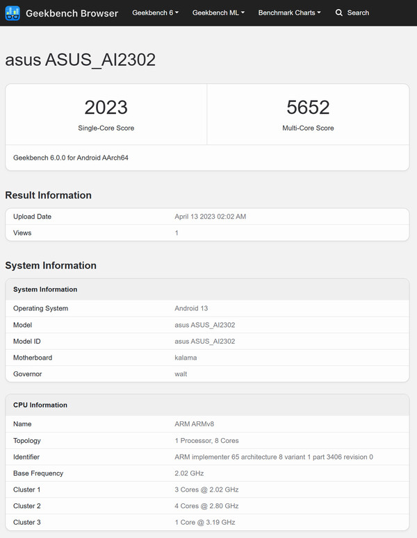 (Fonte de imagem: Geekbench)