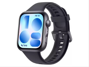 Renderização não oficial do Huawei Watch Fit 5 em preto.