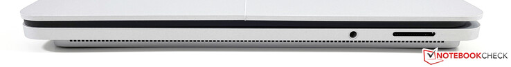 Lado direito: estéreo de 3,5 mm, Superfície Connect