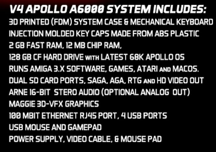 O Apollo A6000 incorpora recursos modernos que os usuários do Amiga desejam. (Fonte da imagem: Apollo Computer)