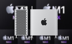 A atualização do Mac Pro esperada para 2022 poderia usar vários processadores conectados Apple M1 Max. (Fonte da imagem: Apple - editado)