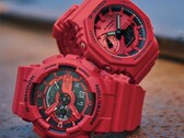 Os novos relógios Casio G-Shock vermelhos (na foto) já estão disponíveis nos EUA. (Fonte da imagem: Casio)