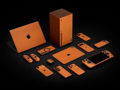 A skin Cosmic Orange da Dbrand está disponível para uma grande variedade de dispositivos. (Fonte da imagem: Dbrand)