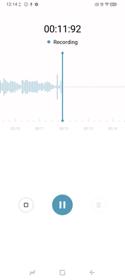 O gravador de áudio de estoque. (Fonte da imagem: Sergey Tarasov - Notebookcheck)