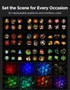 O Govee Outdoor Decoration Projector Light vem com 20 discos de projeção com vários padrões. (Fonte da imagem: Govee)