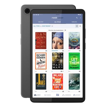 O Nook Reading Tablet 8.7 em Luna Grey.