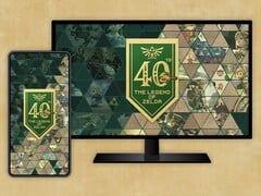 Papel de parede do 40º aniversário de Zelda exibido