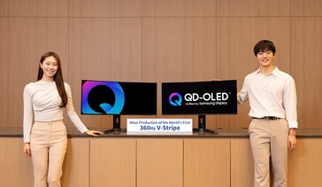 O nítido painel V-Stripe QD-OLED da Samsung com velocidade de atualização de 360 Hz. (Fonte da imagem: Samsung Display)
