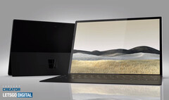 O Surface Pro 8, como imaginado pelo Concept Creator. (Fonte da imagem: LetsGoDigital &amp; @CConceptCreator)