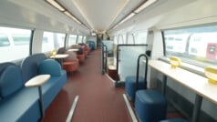 Área de lounge do TGV M com muito espaço