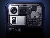Os smartphones Xiaomi 18 Pro virão equipados com câmeras principal e teleobjetiva de 200 MP. Na foto: uma imagem promocional mostrando o hardware interno da câmera.
