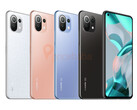 O Xiaomi 11 Lite 5G NE chegará em quatro cores. (Fonte da imagem: @ishanagarwal24 &amp; Pricebaba)