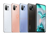 O Xiaomi 11 Lite 5G NE chegará em quatro cores. (Fonte da imagem: @ishanagarwal24 &amp; Pricebaba)