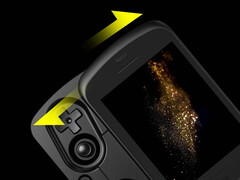 O RG Slide remete aos designs clássicos do PSP Go e do Xperia Play. (Fonte da imagem: Anbernic)