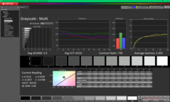 Escala de cinza após a calibração