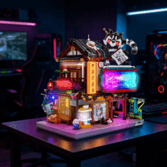 A nova loja de mangás da Lumibricks está iluminada