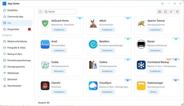 Atualmente, a TOS7 App Store oferece 83 aplicativos para download.
