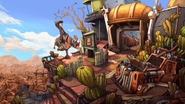 Na imagem: uma captura de tela do jogo Deponia.