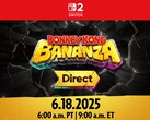Teaser do Donkey Kong Bananza Direct. Na quarta-feira, 18 de junho, o Direct revelará algumas informações sobre o próximo jogo do Switch 2 (Fonte da imagem: Nintendo)