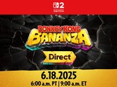 Teaser do Donkey Kong Bananza Direct. Na quarta-feira, 18 de junho, o Direct revelará algumas informações sobre o próximo jogo do Switch 2 (Fonte da imagem: Nintendo)