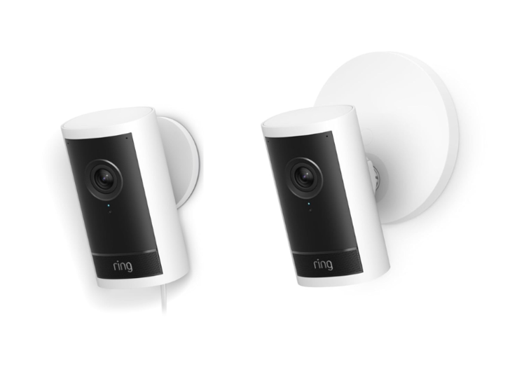 A Ring Outdoor Cam Pro (à esquerda) e a Outdoor Cam Pro PoE (à direita). (Fonte da imagem: Ring) 