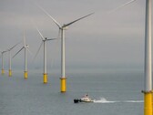 Um barco no parque eólico offshore de Rampion (Fonte da imagem: Rampion)