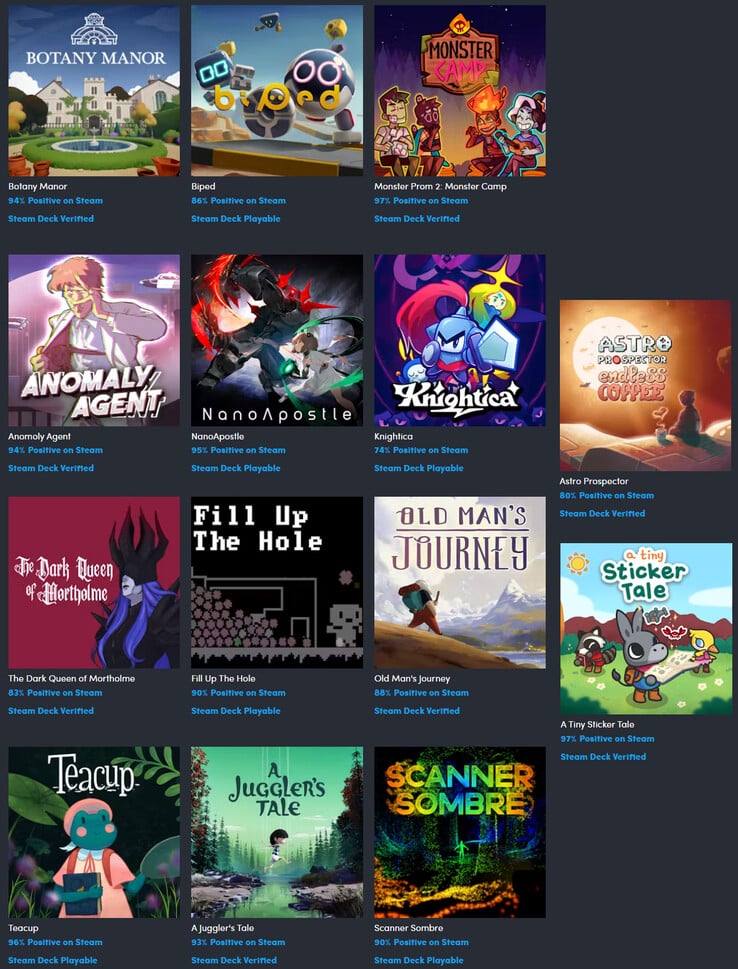 Todos os jogos incluídos no pacote