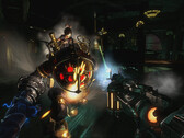 Big daddy e little sister Em combate com o jogador em Bioshock