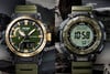 Os relógios Casio Pro Trek PRW-61ANS-3 (esquerda) e PRG-340ANS-3 (direita). (Fonte da imagem: Casioblog)
