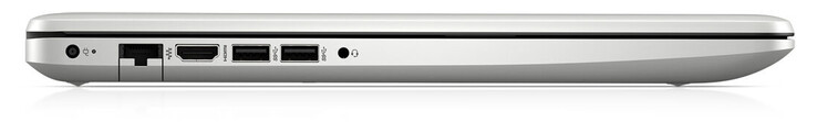 Lado esquerdo: Fonte de alimentação, HDMI, 2x USB 3.2 Gen 1 (Tipo A), combinação de áudio