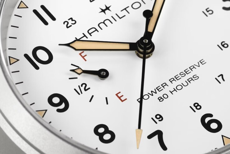 O Hamilton Khaki Field Mechanical tem um medidor de reserva de marcha (Fonte da imagem: Hamilton)