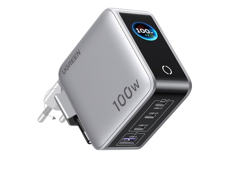 O novo carregador Ugreen Nexode Pro de 100 W possui quatro portas