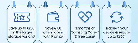 Estas são as ofertas que a Samsung promete na Áustria.