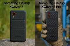 Comparamos o Samsung Galaxy XCover 7, mais barato, com o XCover 7 Pro. (Fonte da imagem: Florian Schmitt/Notebookcheck)