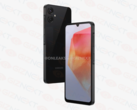 As renderizações mostram o Samsung Galaxy A06 com um acabamento traseiro liso e brilhante. (Fonte: @OnLeaks x GizNext)
