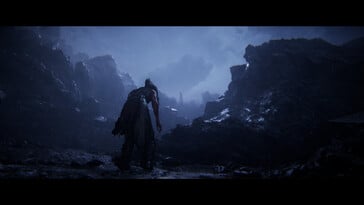 Uma imagem mostrando um ambiente em Senua's Saga: Hellblade II.